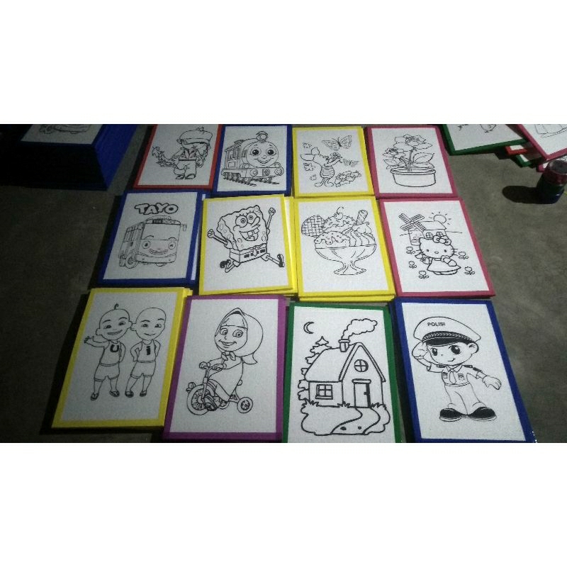 Sterofom lukisan anak 33x50. 3000/pcs