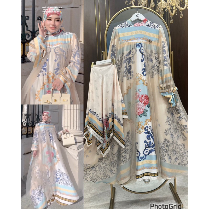 DRESS SET HIJAB TILE SPANYOL SS SHELLASAUKIA