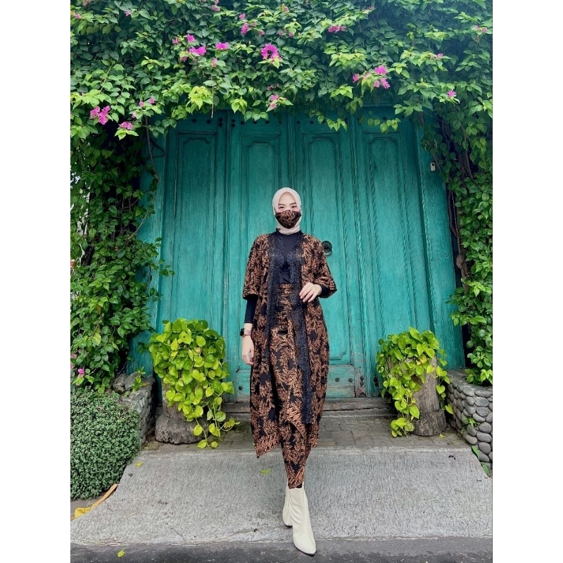 SET BATIK ANDIN MOTIF DAUN PARNG