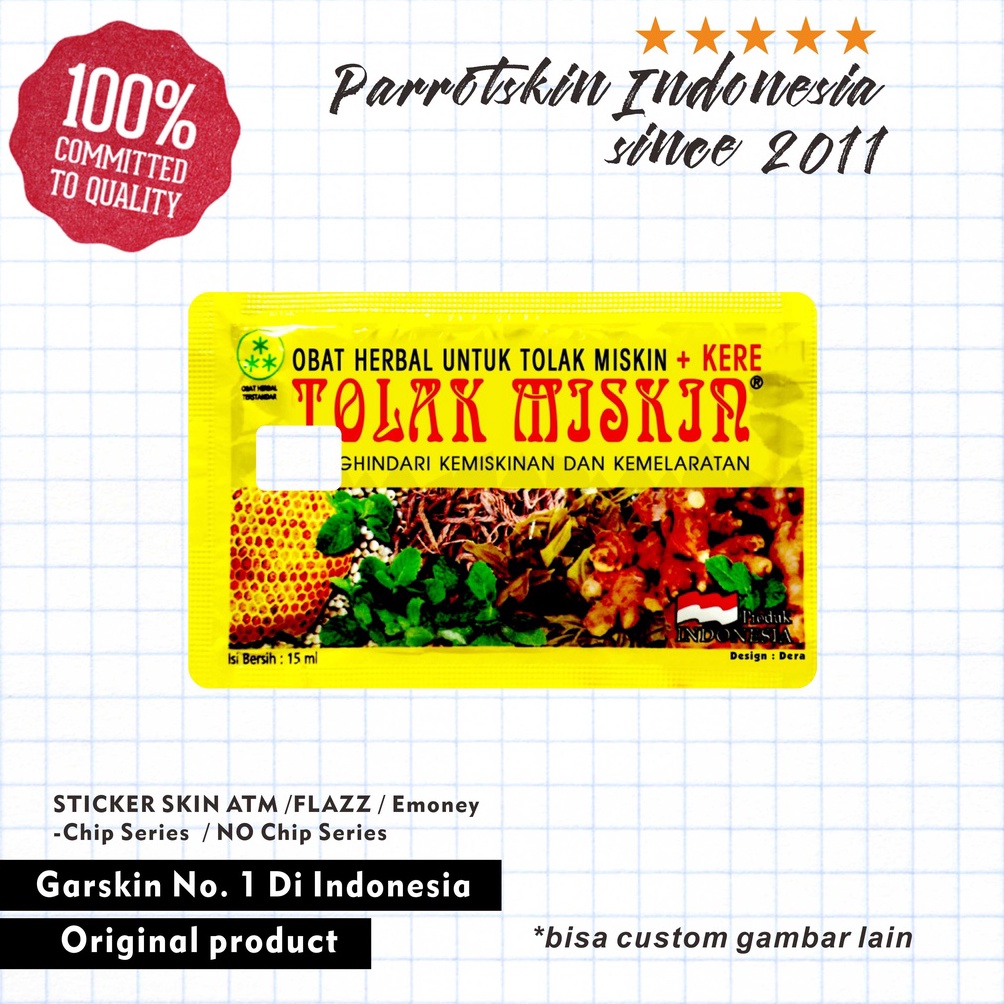 

SEGERA BELI Sticker Pelindung Kartu ATM SIM KTP Flazz Skin Card TOLAK MISKIN