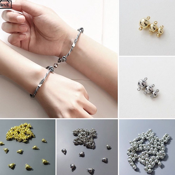Importir  COD1pcs Magnetic Lobster Clasps Buckle Hook Round Ball Gesper Gelang Magnet DIY Jewelry Ma