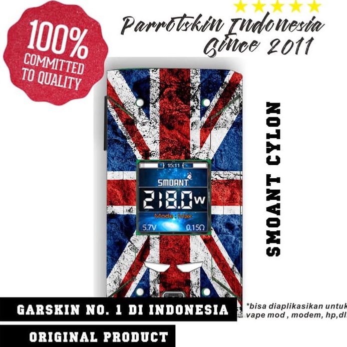 BIG SALE Smoant Cylon Garskin england Free Custom Gambar