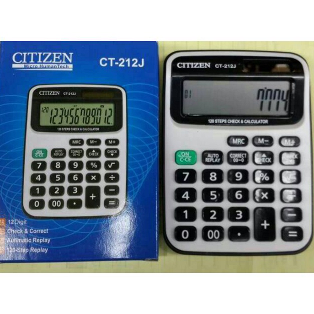 

SEGERA BELI CITIZEN CT212J Check Correct Kalkulator Cek Ulang 12 Digit Desktop Calculator CT 212 J