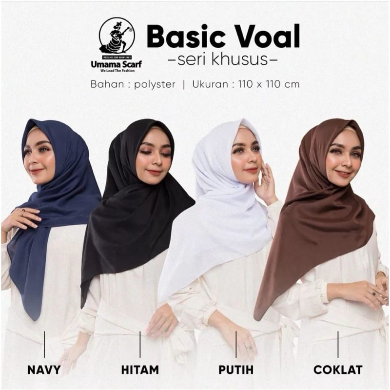 Hijab Sekolah Hijab Segi Empat Hijab Umama Warna Kusus Putih Hitam Coklat Nevy Hijab Umama Segiempat