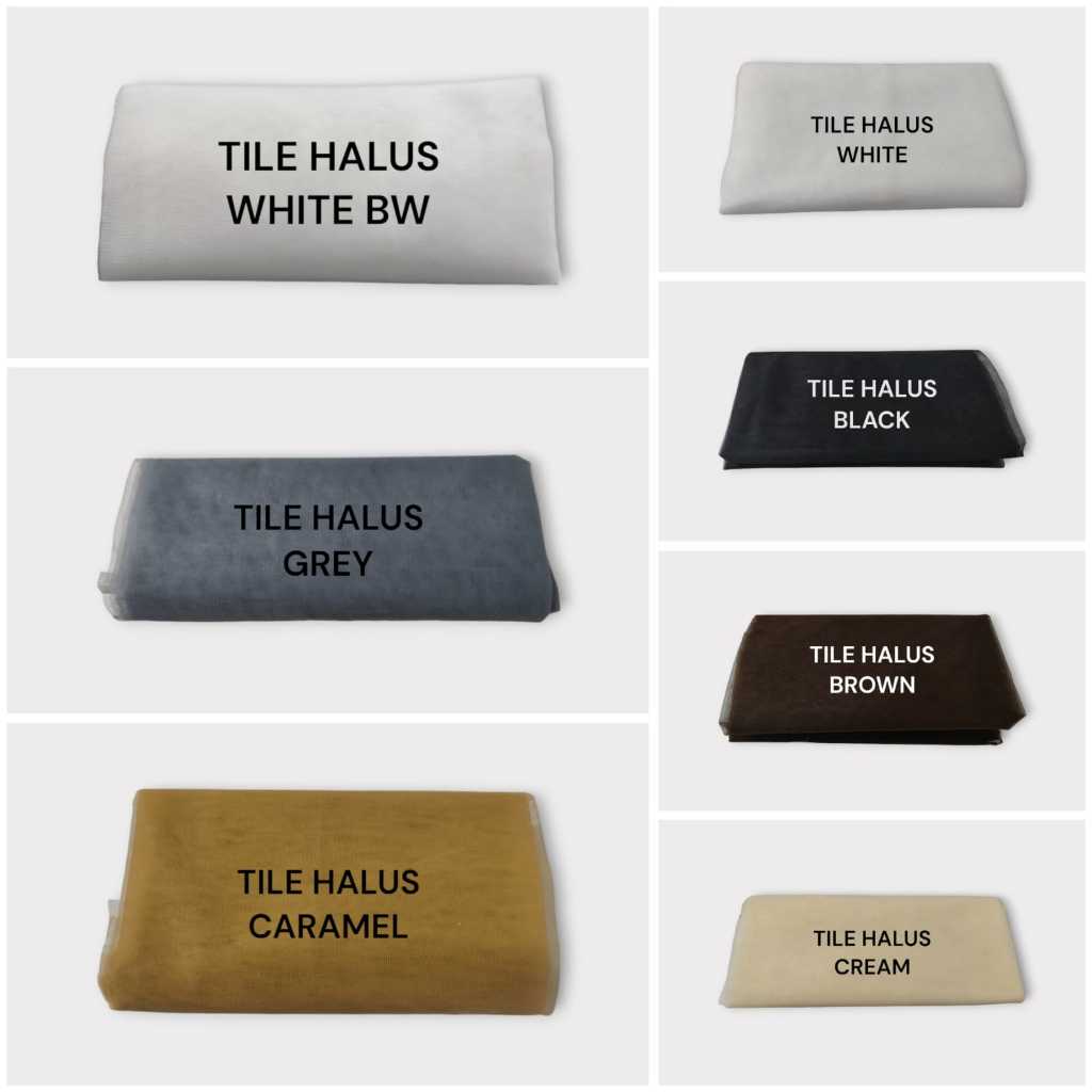 KAIN TILE HALUS  TILE LEMBUT SOFT TILLE  LENGKAP