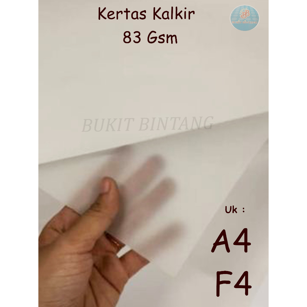 

Kertas Kalkir 83 Gsm Ukuran A4 / F4 , Isi 9 lembar