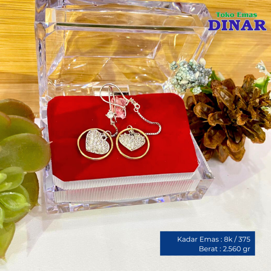 ANTING GONDEL CANTOL MODEL PUTIH - EMAS MUDA - KADAR 8K