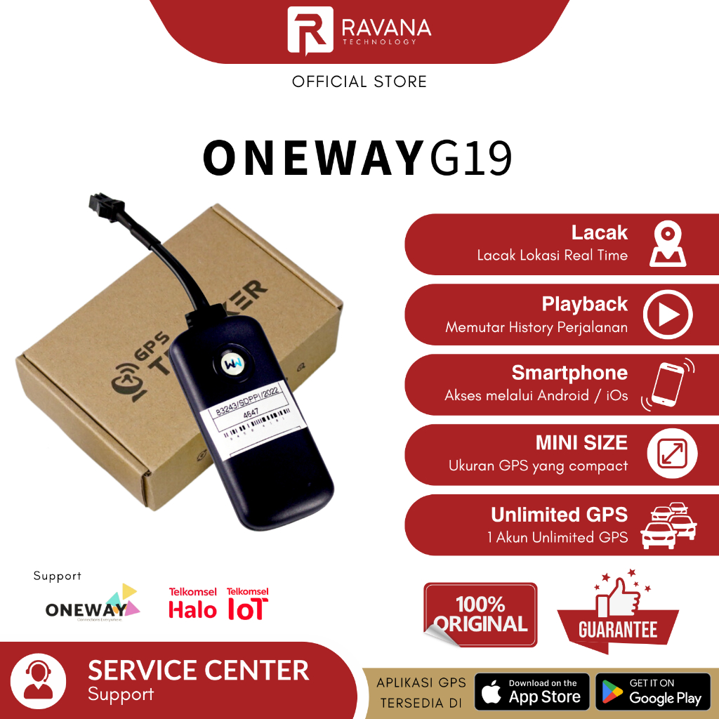 GPS Tracker Oneway G19 Gratis Aplikasi Server GPS