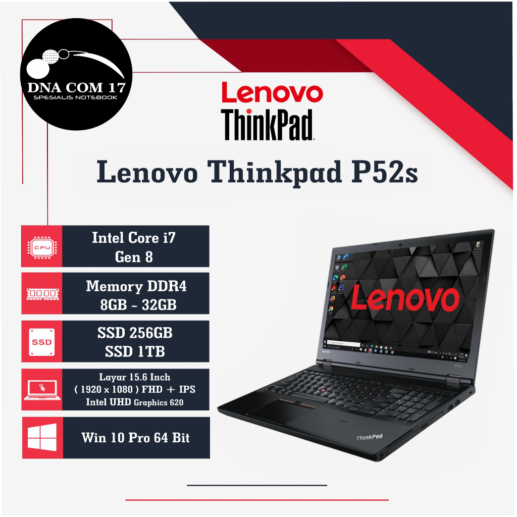 Lenovo Thinkpad P50 | P50s | P51s | P52 | P52s | P53 | P70 | P71 Workstation