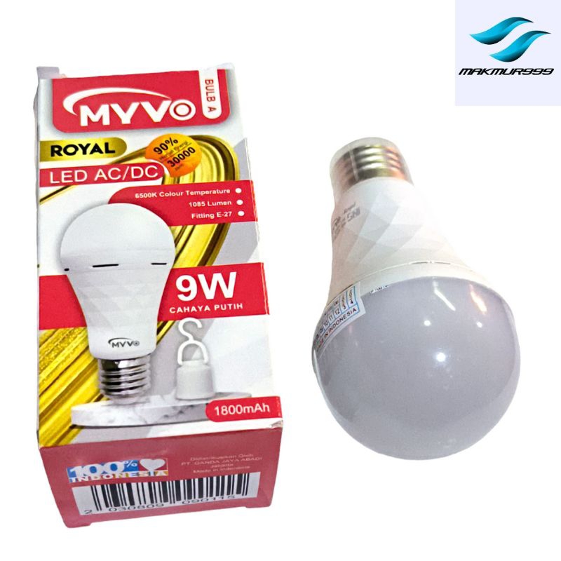 lampu bohlam emergency AC/DC  myvo LED