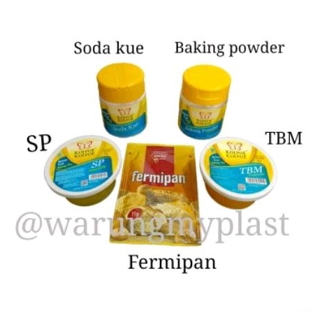 

Bahan kue/Pengembang kue, Soda kue,baking powder,sp,tbm,fermipan