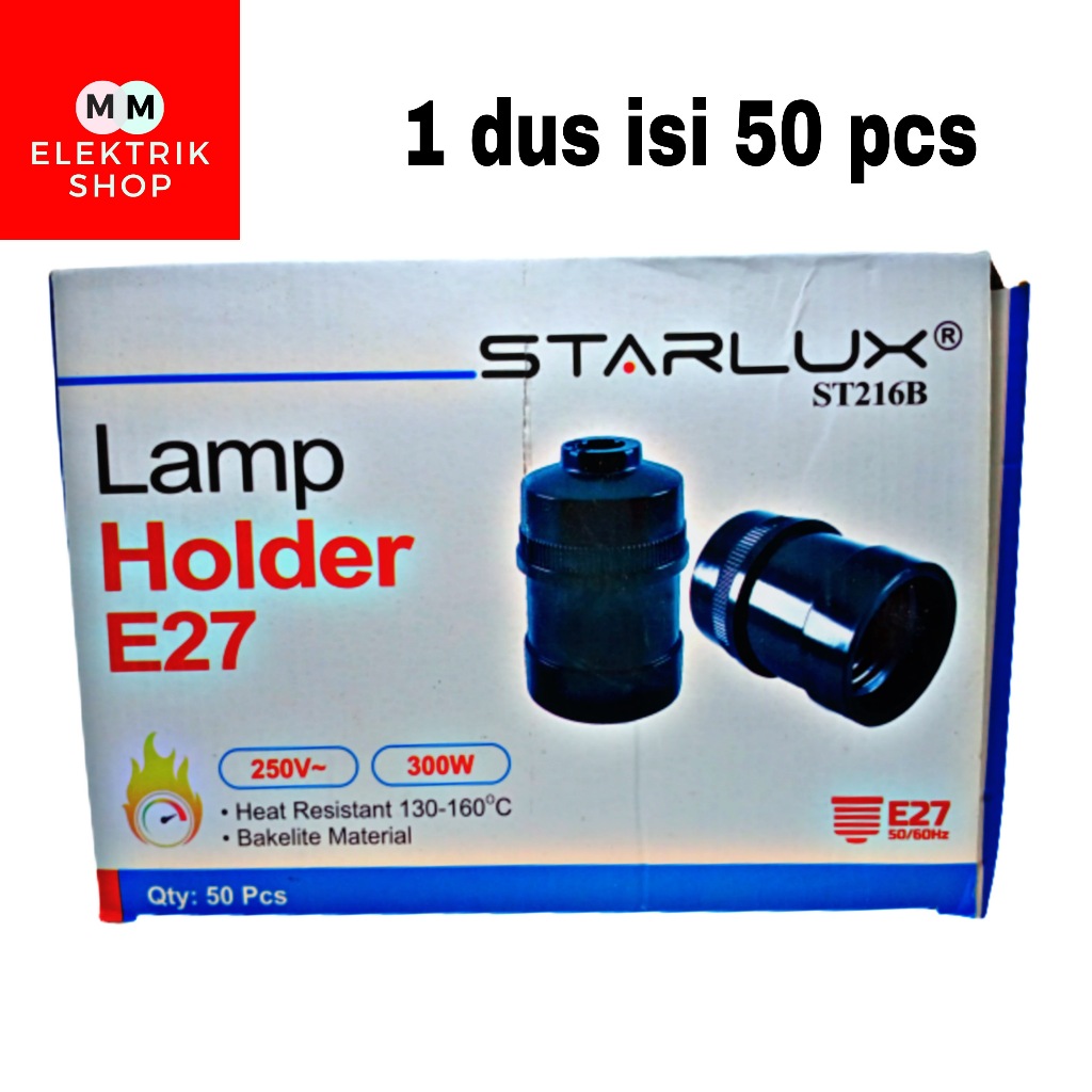 Fitting Lampu Gantung E27 Hitam STARLUX