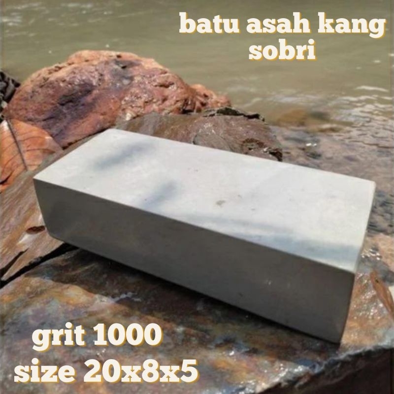 Batu Asah Alam Ukuran 20x8x5 Cm Ungkal Asahan Penajam Pisau Golok Super Tajam Grit 1000 Kasar