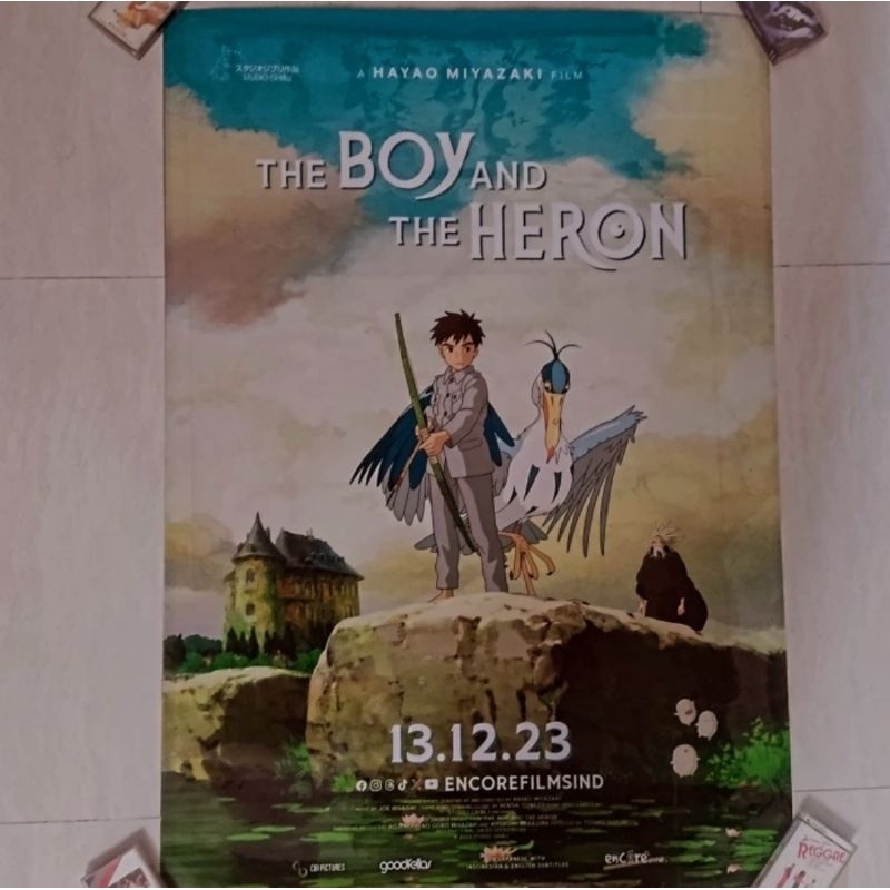 POSTER LOBBY BIOSKOP ORI Boy and The Heron Ghibli anime