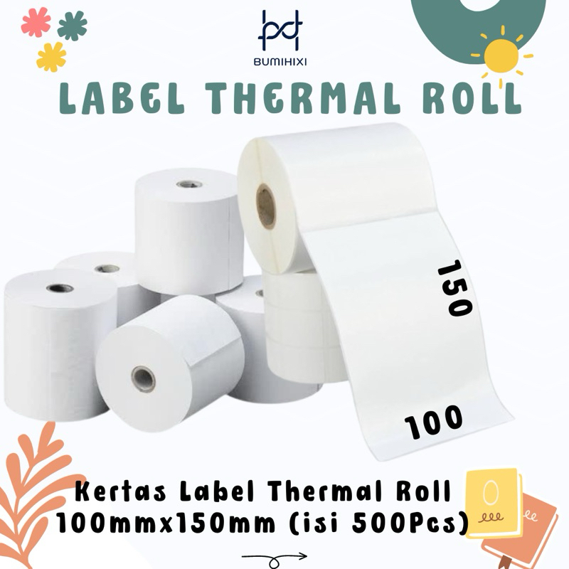 

Ready stock Kertas Thermal Sticker Label Resi Shopee Ukuran 100mmx150mm 500 pcs di Malang