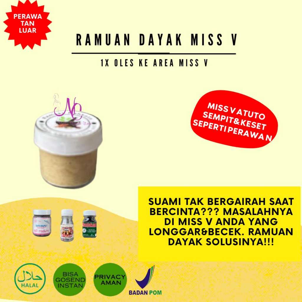 PRIVASI AMAN -  OBAT OLES RAMUAN DAYAK SALEP OLES RAMUAN Merapatkan Mengencangkan  di Area Kewanitaa