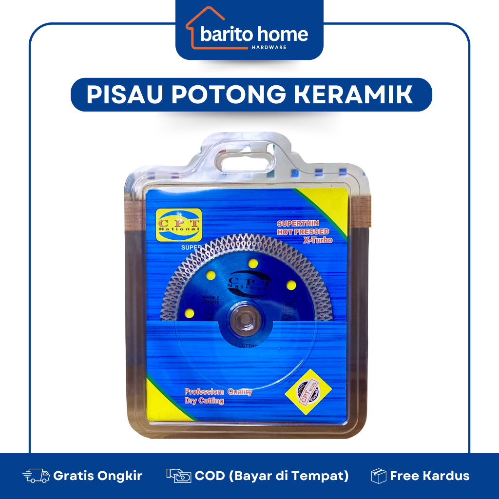CPT Nasional Mata Pisau Potong Keramik Marmer Granit Batu Alam Superthin Hot Pressed X-Turbo Dry Cut