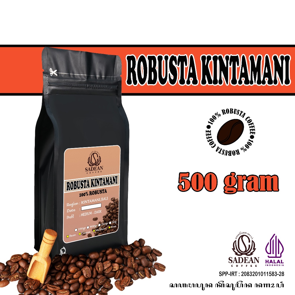 

KOPI ROBUSTA KINTAMANI 500G / BIJI KOPI ROBUSTA KINTAMANI 250G 500G / ROBUSTA KINTAMANI BALI