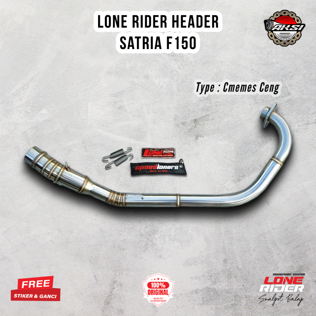 ORIGINAL LONE RIDER Header Pipa Cmemes Satria FU - Knalpot Racing Lone Rider