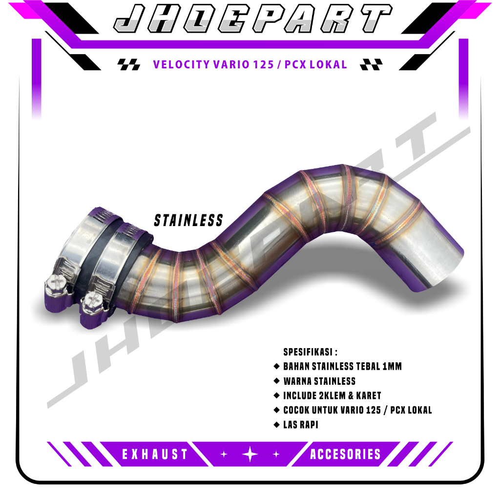 Velocity stack Air intake Honda Click 125 Click 150 VARIO 125 150 PCX LOKAL Stainless