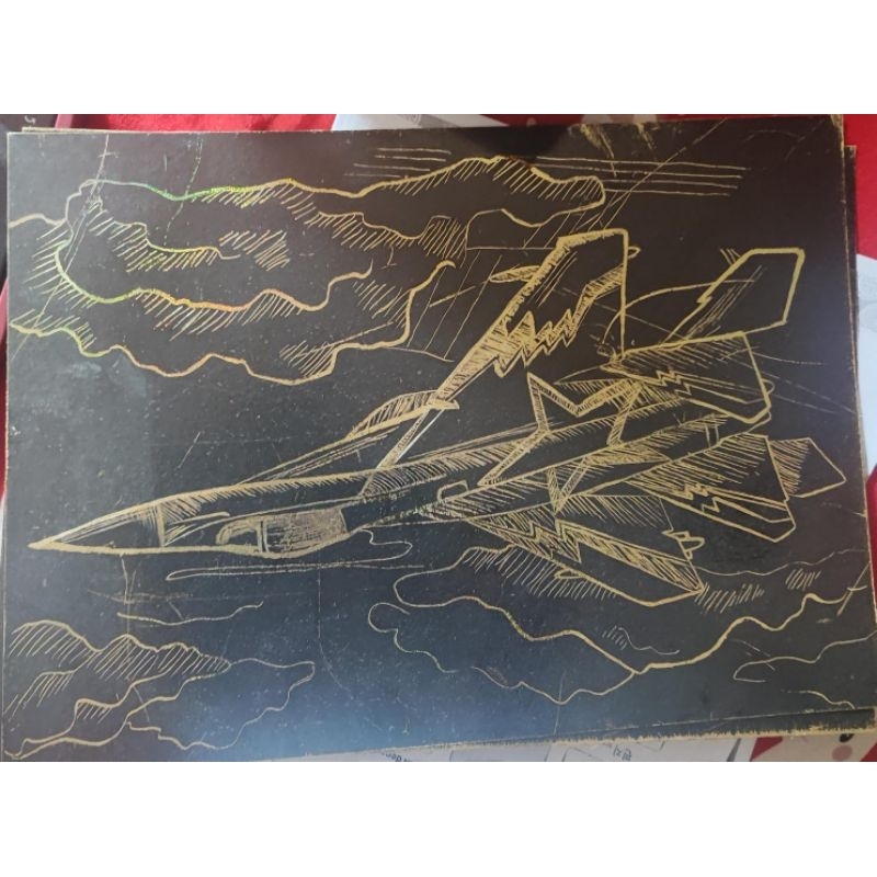

(29.5x21cm) SCRATCH GLITER PAINT DENGAN GORESAN LUKISAN GORES