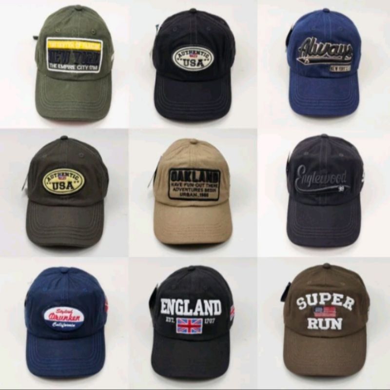 TOPI BASEBALL / TOPI BASEBALL CANVAS BORDIR / TOPI CASUAL PRIA WANITA