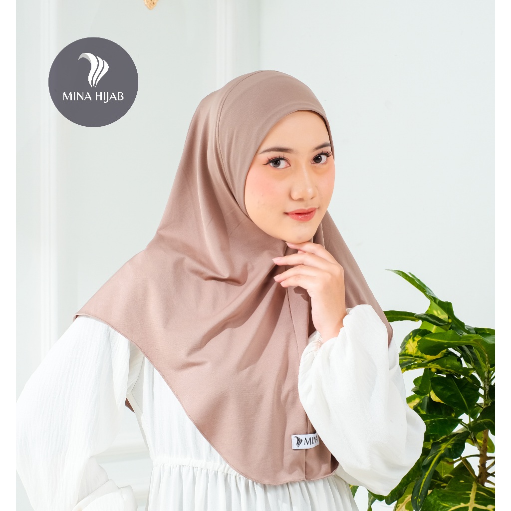 MINA - Daily Hijab Maysa Instan Size M  Bergo Pet Terbaru Antem Matt Jersey