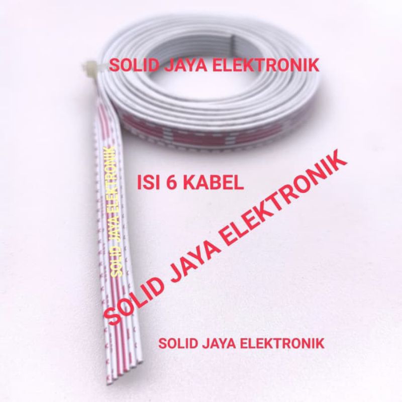 kabel pita 6pin/kabel Pelangi isi 6 jalur