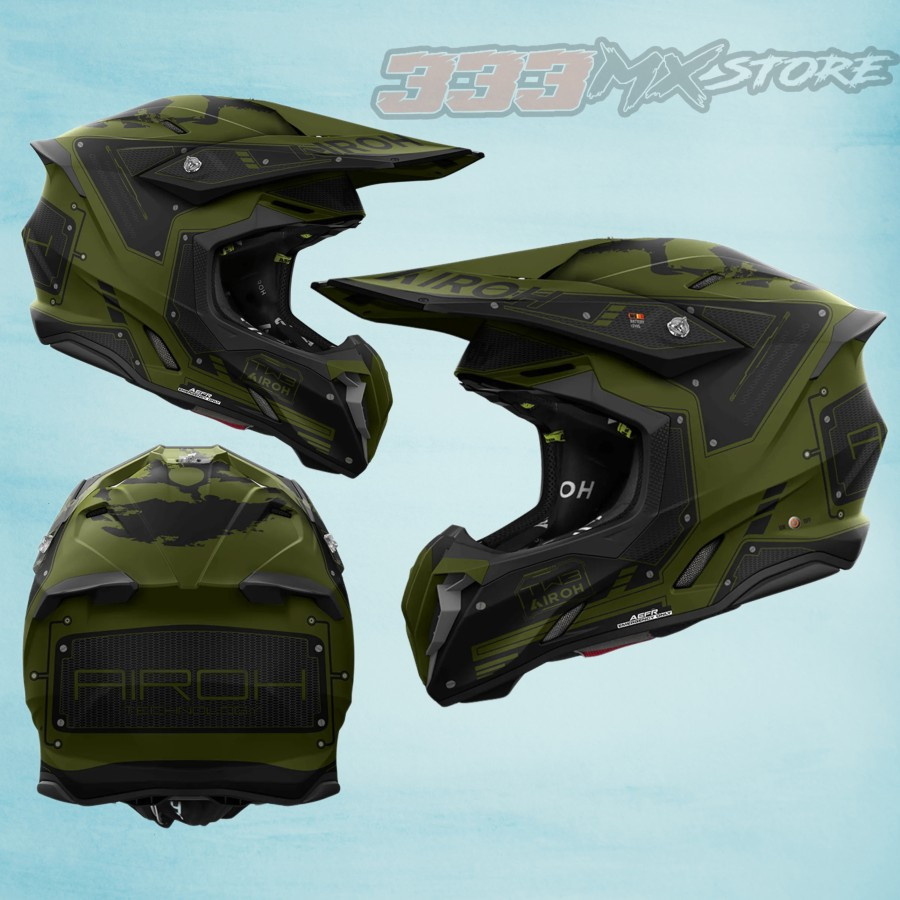 Helm Airoh Twist 3.0 Military Black Green Helm Airoh Twist Cross Trail Original