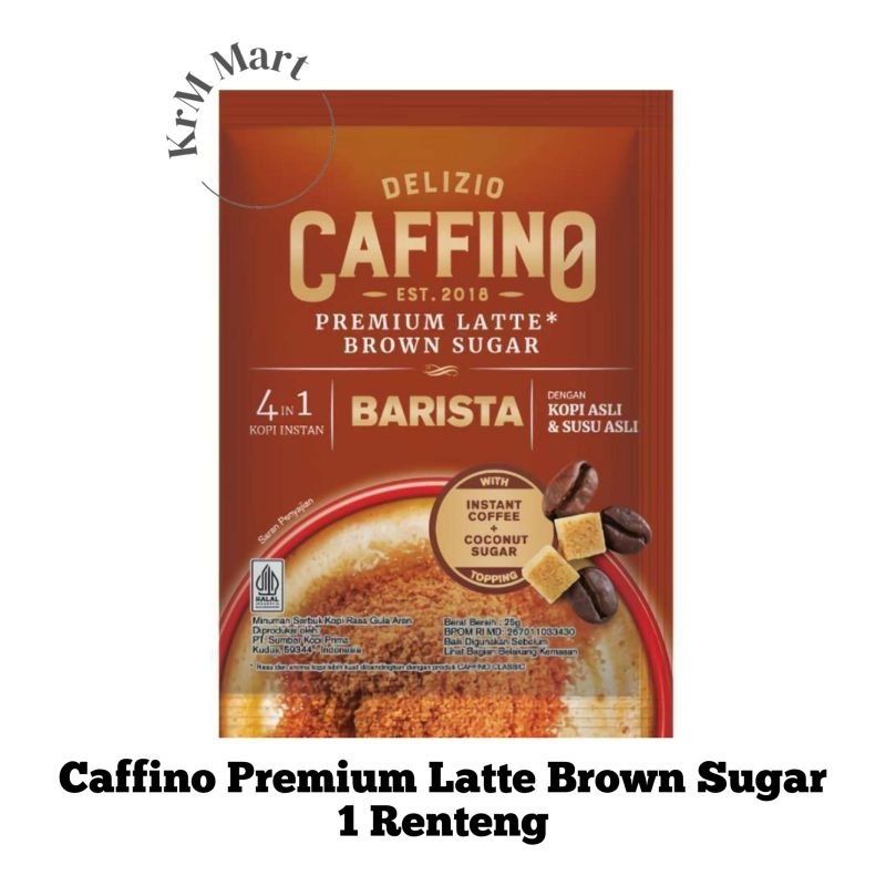 

Caffino Premium Latte Brown Sugar 1 renteng barista kopi susu gula