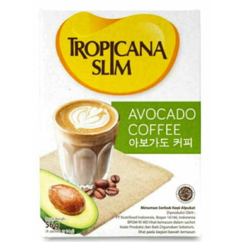 

TROPICANA SLIM AVOCADO COFFEE 4 SACHET-KOPI SUSU NIKMAT TANPA GULA