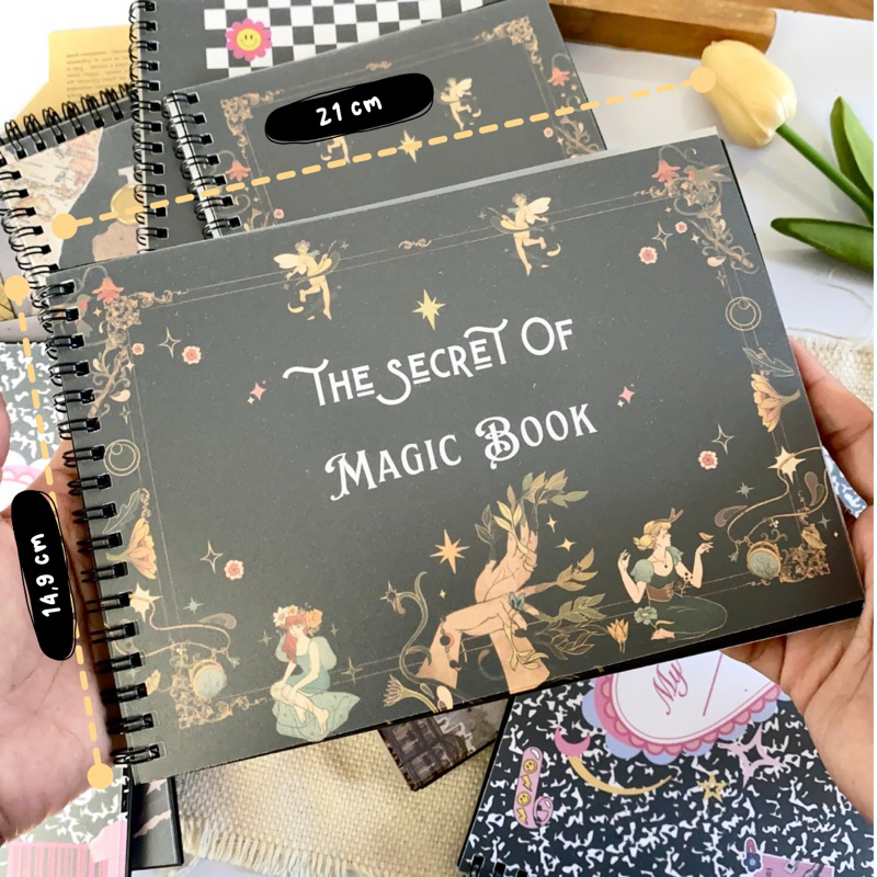 Scrapbook Landscape Hitam dan Coklat Album Foto Polos