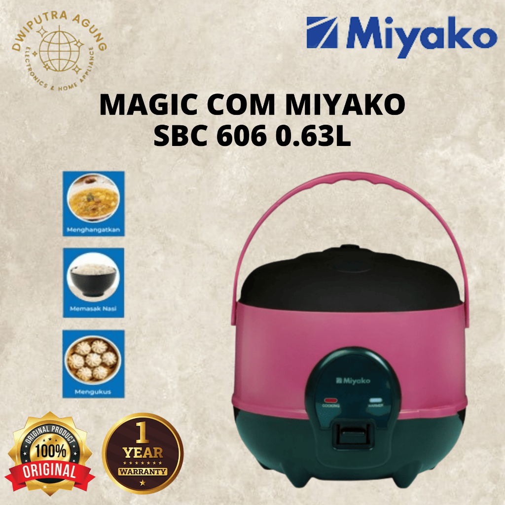 MAGIC COM MIYAKO MCM 606 SBC / MCM606B / MCM606SBC MINI 0.6L