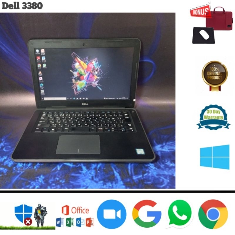 Laptop Dell 3380 Intel Core i5 Gen 7 Ram 8GB SSD 256GB Windows 10 Pro Siap Pakai