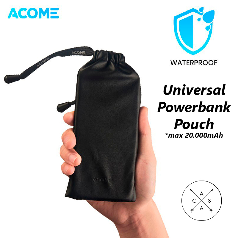 Acome ATP01 Sarung Powerbank Universal Kulit PU / Pouch Serba Guna Handphone Powerbank Headset Earph
