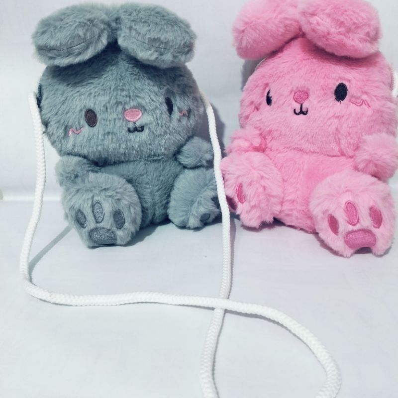 TAS SLEMPANG BONEKA RABBIT TAS BONEKA KELINCI TAS GAUL