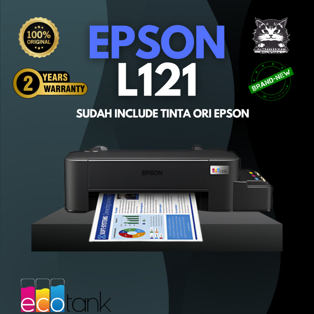 PRINTER EPSON L121 INK TANK INCLUDE ORIGINAL TINTA EPSON