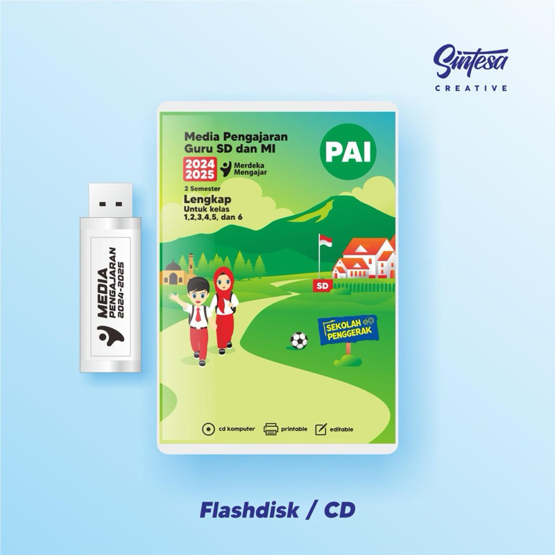 CD/FLASHDISK RPP MERDEKA SD PAI KELAS 1,2,3,4,5, dan 6 REVISI TERBARU KURIKULUM MERDEKA 2024 - 2025