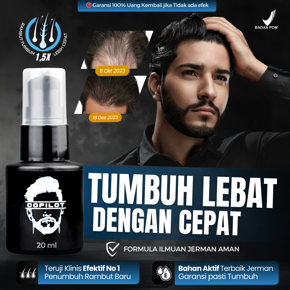 [TANPA MINIMAL ORDER] COPILOT SERUM Brewok Jadi Lebih Lebat Tanpa Gen Keturunan