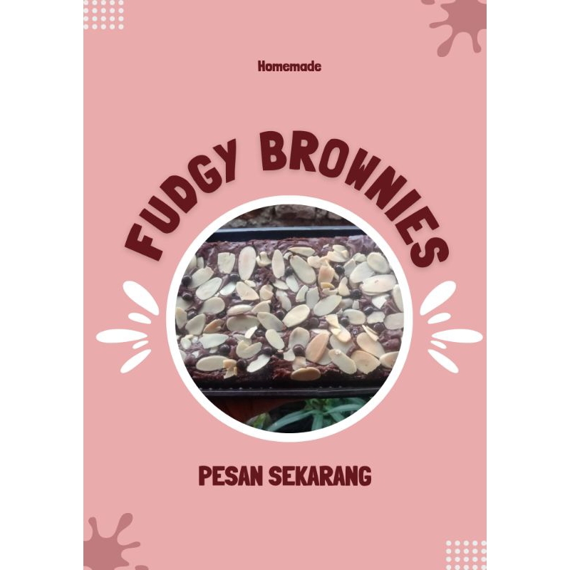 

Fudgy Brownies Single Size Half Size