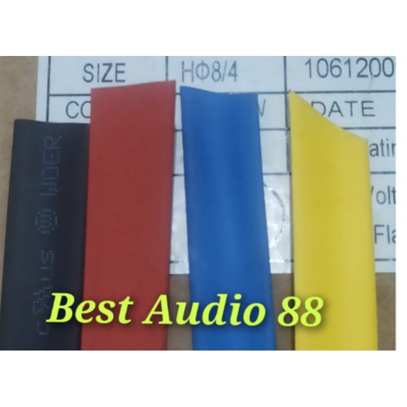 Heatshrink 8mm warna warni isolasi bakar selang bakar