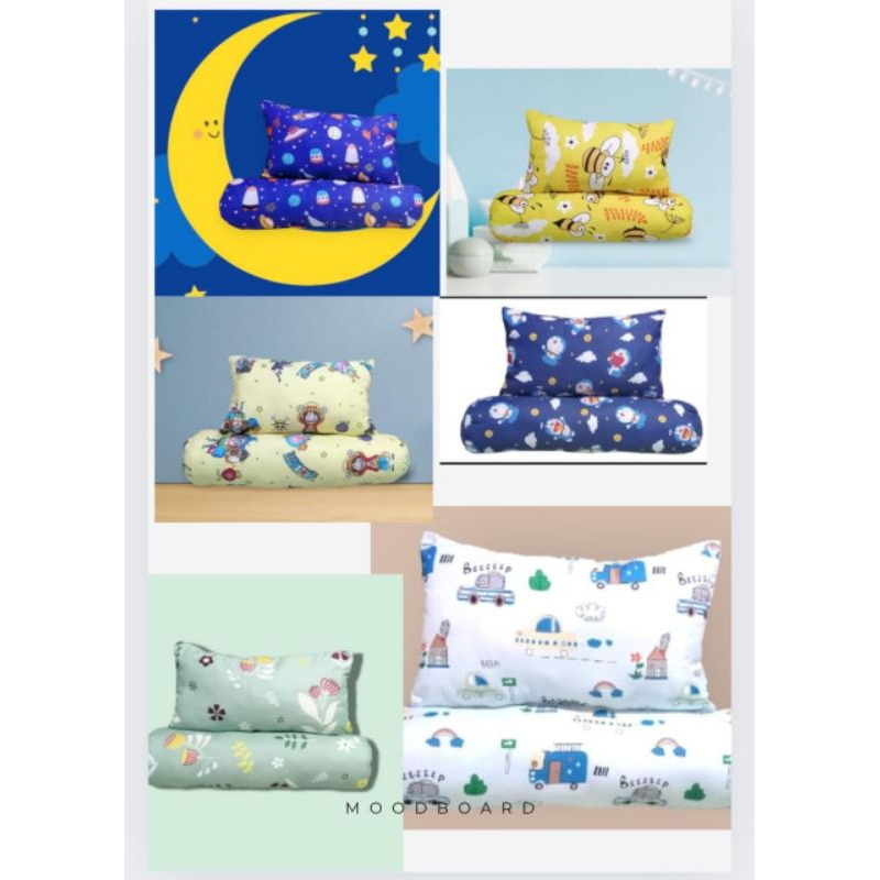 Set Bantal Guling Toddler , Bantal Guling Anak 1 - 8 THN , Bantal Guling Anak Karakter, Bantal Gulin