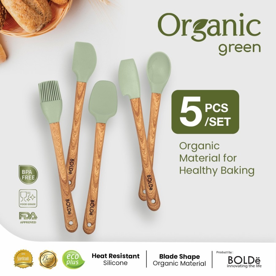 BOLDe Organic Green Silicone Utensil