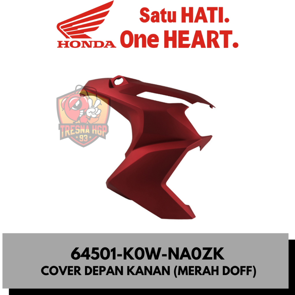 64501-K0W-NA0ZK COVER DEPAN KANAN MERAH DOFF ADV 160 ORIGINAL | COVER R FRONT SIDE 64501K0WNA0ZK
