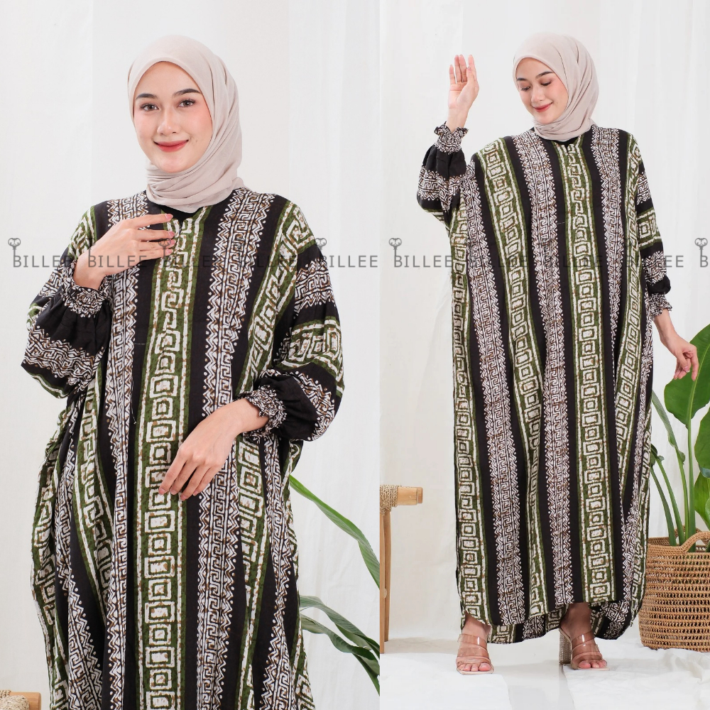 BILLEE Grosir Daster | Gamis Kaftan Batik Wanita Modern Bahan Rayon Premium