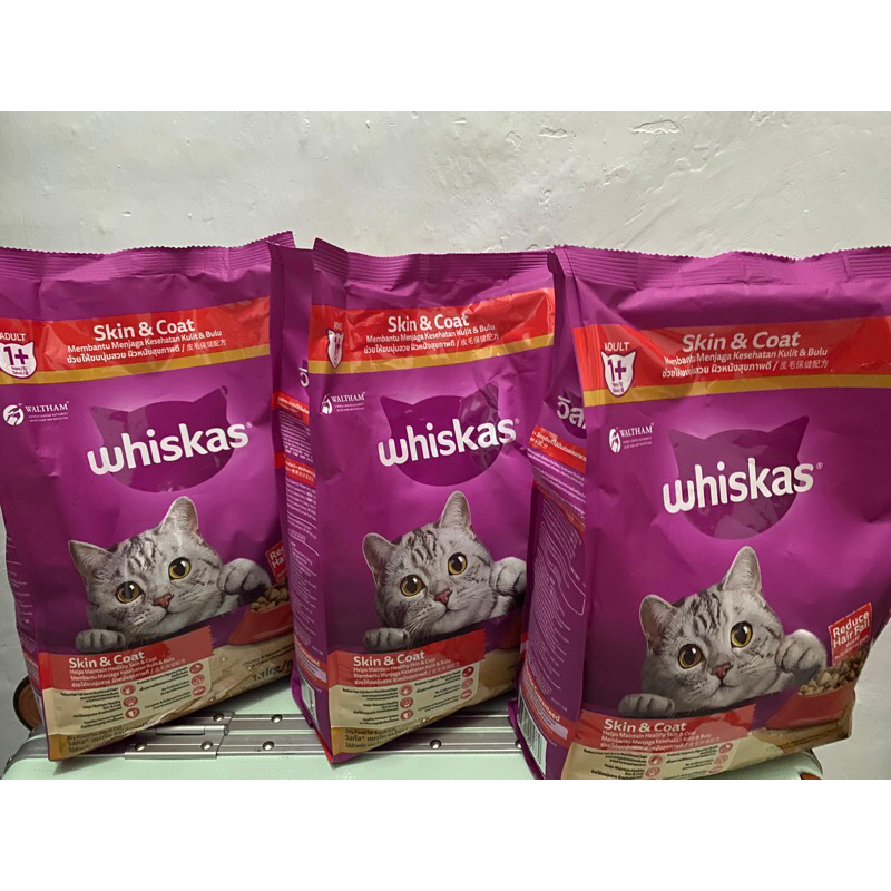 Whiskas Dry Food Adult Skin & Coat 1,1 kg