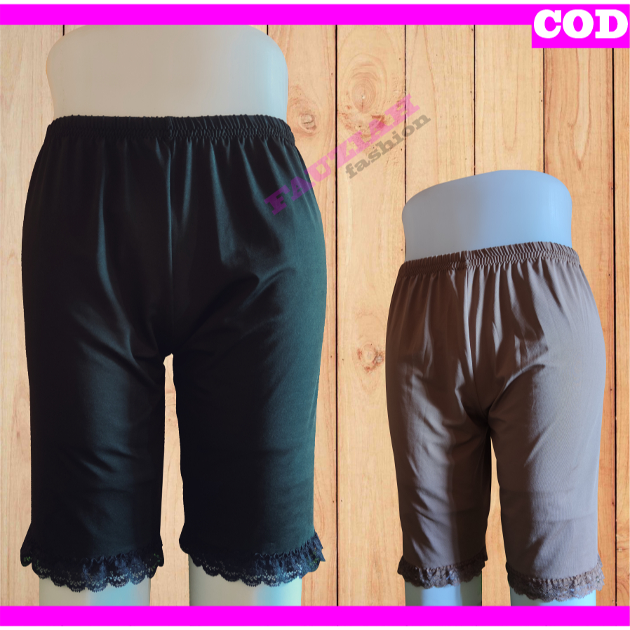 celana pendek shot androk legging wanita renda brukat harga terjangkau