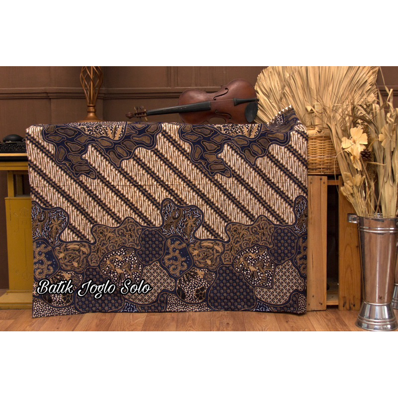 Kain Batik Solo TANTRA BIRU Bahan Rok / Bahan Rok Lilit / Bahan Rok Span / Bahan Tunik / Bahan Gamis