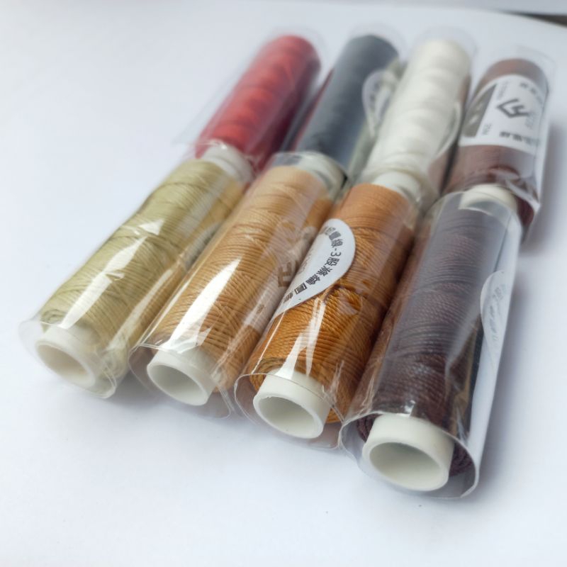Benang Jahit Kerajinan Kulit Galaces Round Polyester Waxed Thread 0.65mm 20m