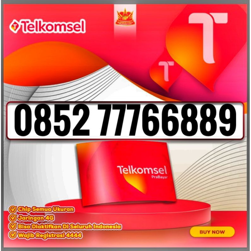 KARTU PERDANA NOMOR CANTIK TELKOMSEL KARTU AS 777 6688 9